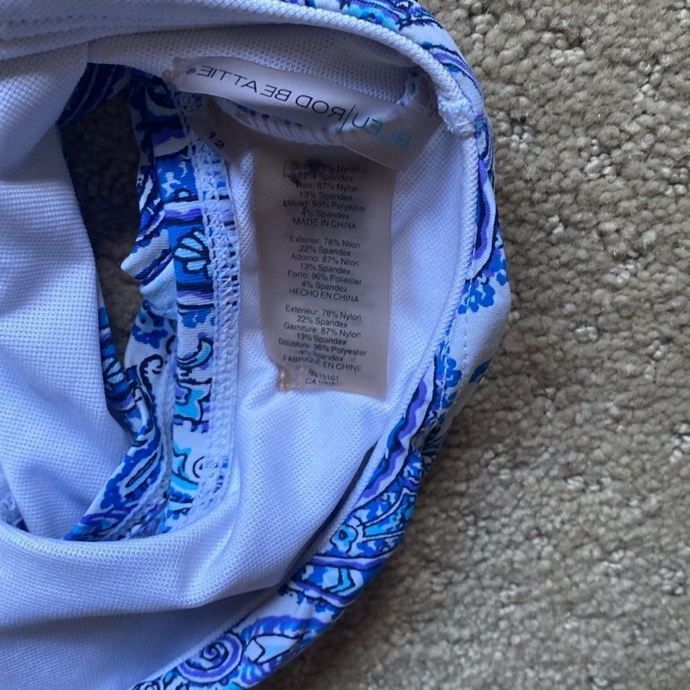 Bleu by Rod Beattie Paisley Bikini Set – High Waisted – Molded Cup Top – Size 12 - Picture 2 of 6